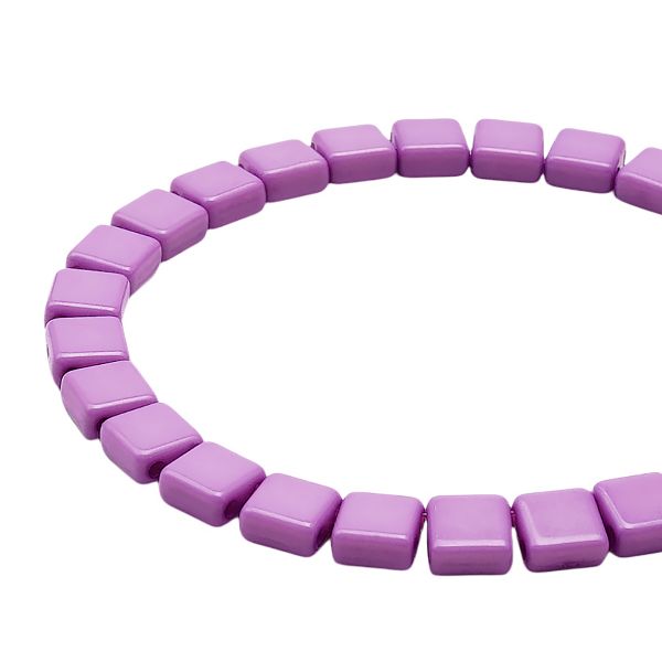 Бусины пластик 6х6х3 мм, 50 г, с двойным отверстием, плоский квадрат, 17 фиолетовый, Astra&Craft 7429