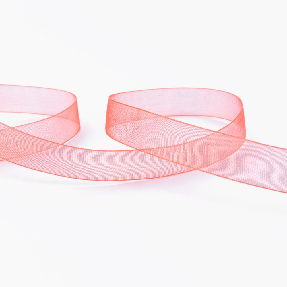 Лента капроновая (органза) 15.0 мм / 22.8±1 метра, 039 апельсин, Blitz OR-15