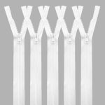 Молния трактор Arta Т6 (6 мм) 1 зам., разъем., 80 см, цв. 001 белый, уп.5 шт