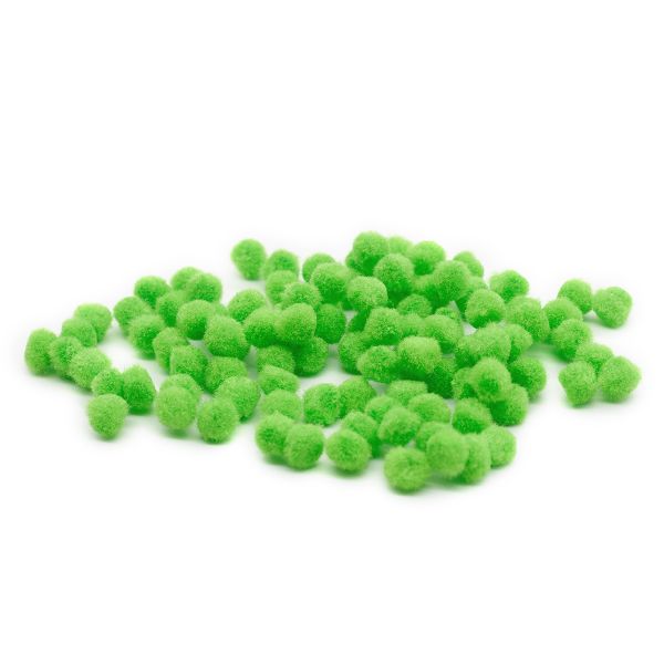 Помпоны декоративные ⌀10мм, 100 шт/упак, Astra&Craft (PA-008 зеленый)