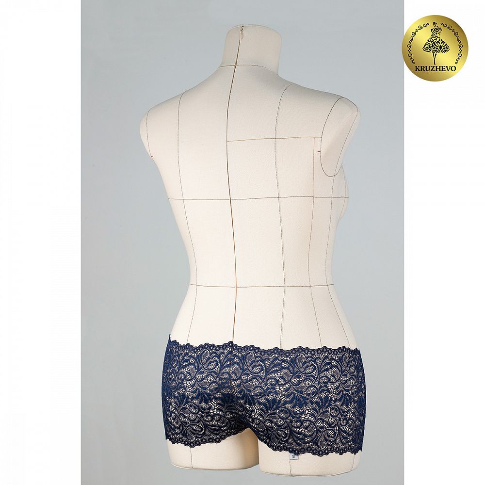 Кружево бельевое эластичное 180 мм / 20 м, 240, цв.S919 т.синий, Kruzhevo