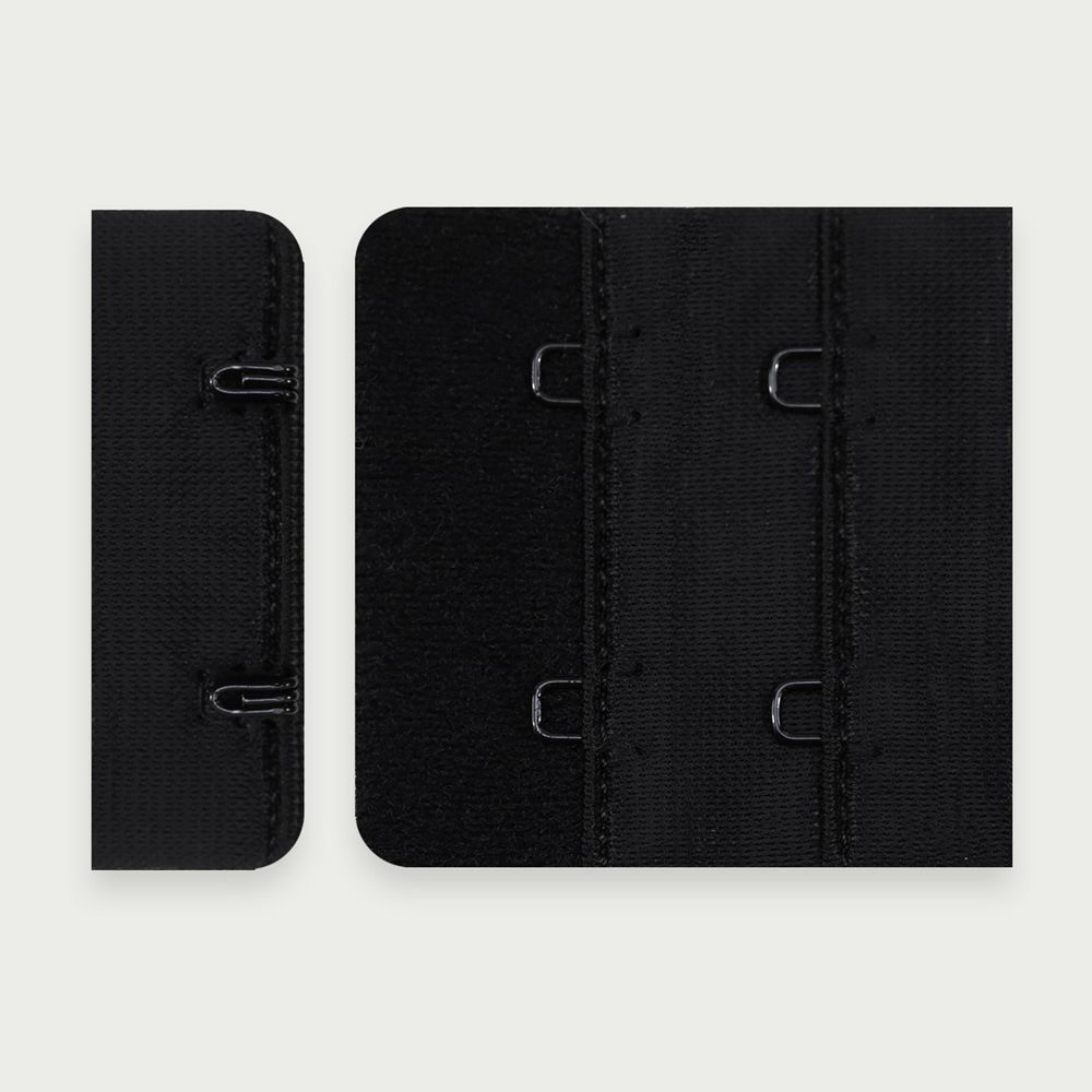 Застежки для бюстгальтера текстильные 2х2, 44 мм, 25 шт, 170 черный, Arta