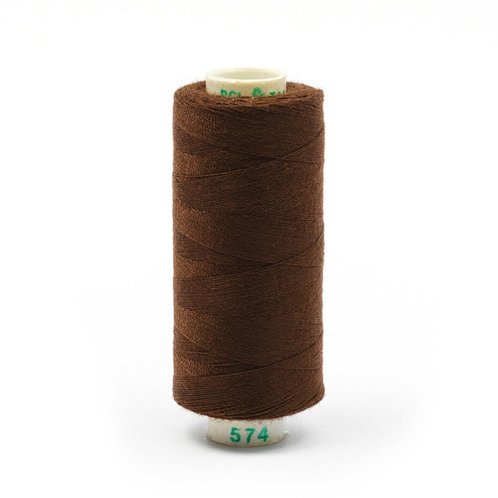 Нитки швейные бытовые Dor Tak 40/2, 366 м / 10 кат., 574 коричневый