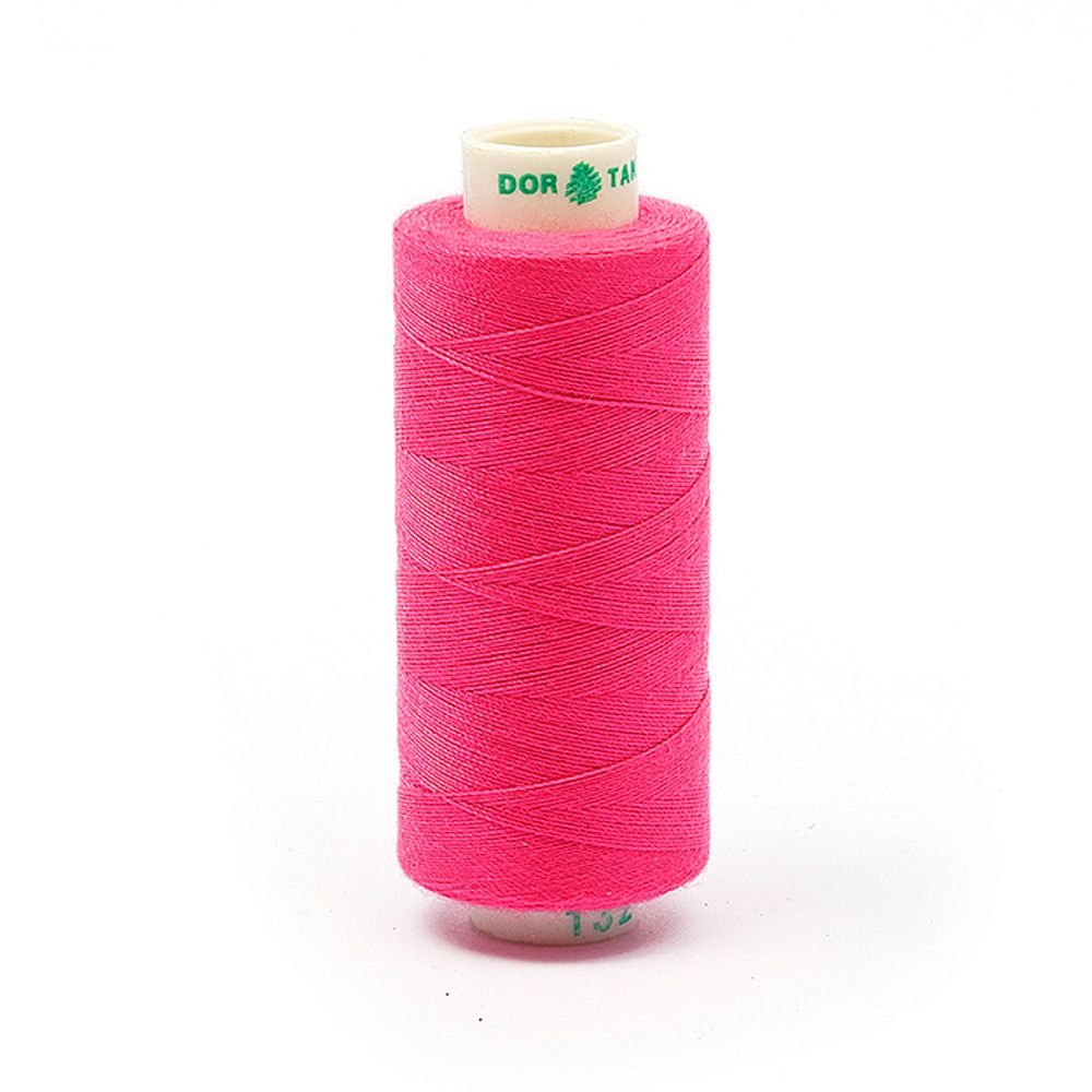 Нитки швейные бытовые Dor Tak 40/2, 366 м / 10 кат., 132 розовый