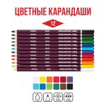 Набор цветных карандашей заточенные 2х12 цв, в металлической коробке, Vista-Artista VGCPM-12