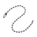 Мулька / биркодержатель (цепочка шариковая) 0,2х10 см металл (уп.~100 шт) New Star (никель)