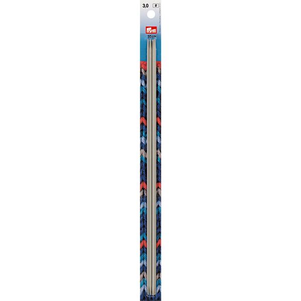 Спицы чулочные ⌀3.0 мм, 30 см, 5 шт, с острием на обоих концах, Prym 191557