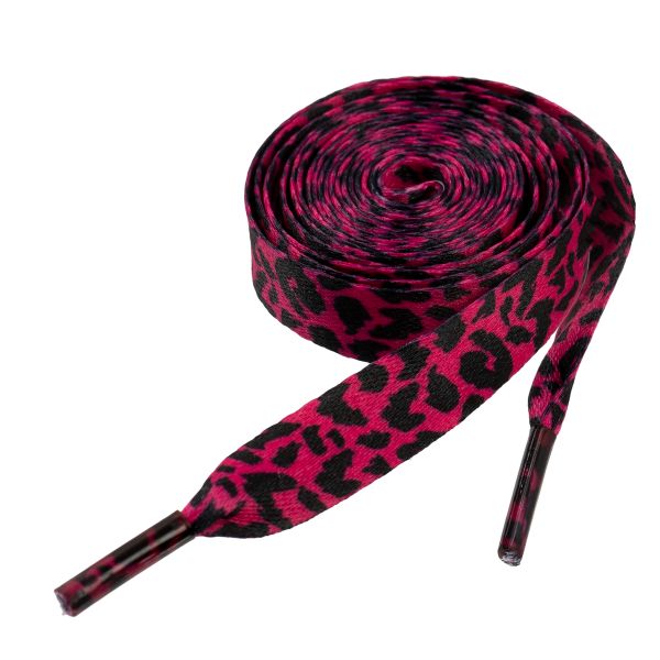 Шнурки 10 мм, 120 см, 10 пар(a), №12 малиновый (леопард черный), Gamma SHL-01/10