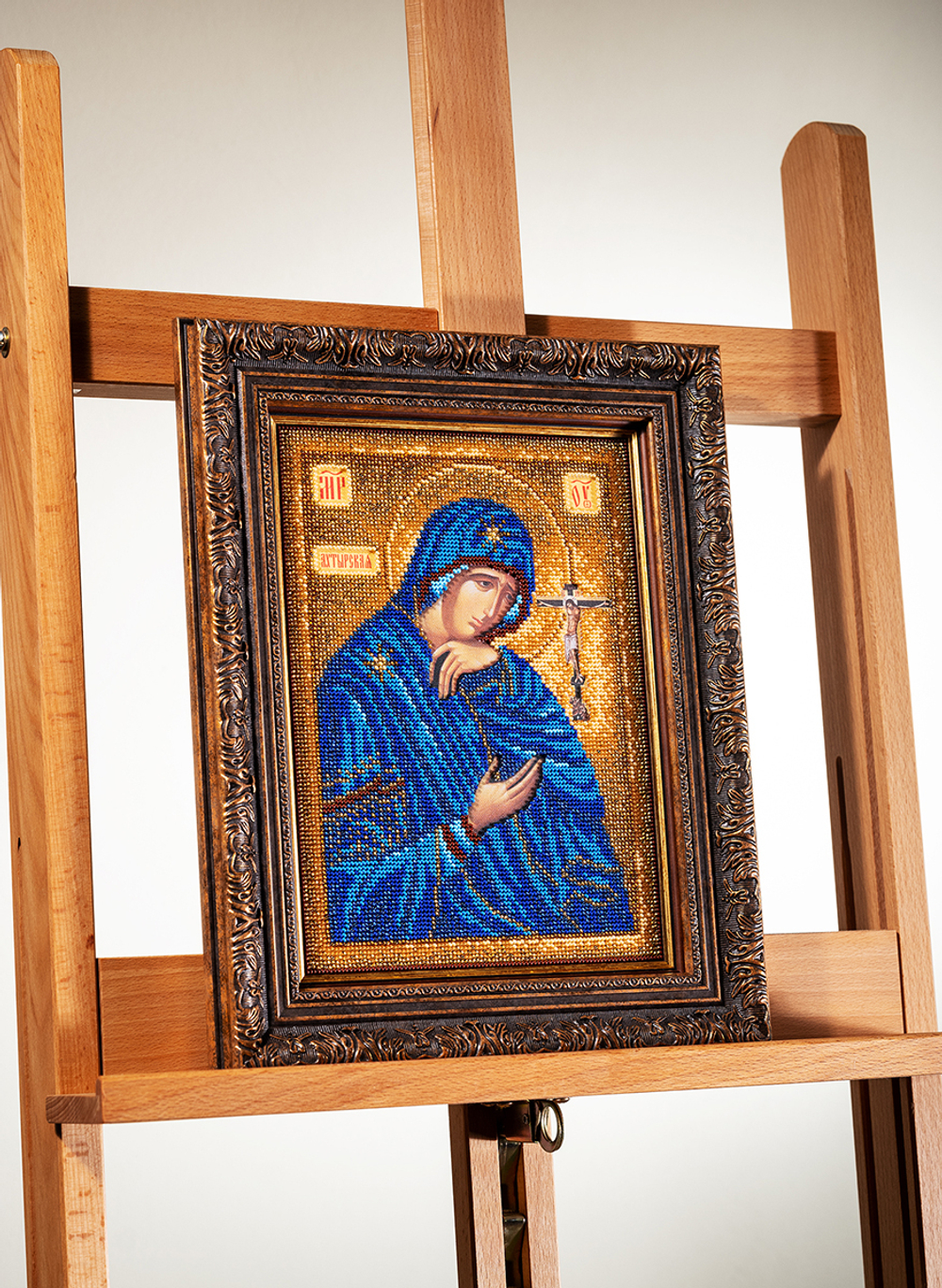 Кроше (Радуга бисера), Ахтырская Богородица 19х26 см