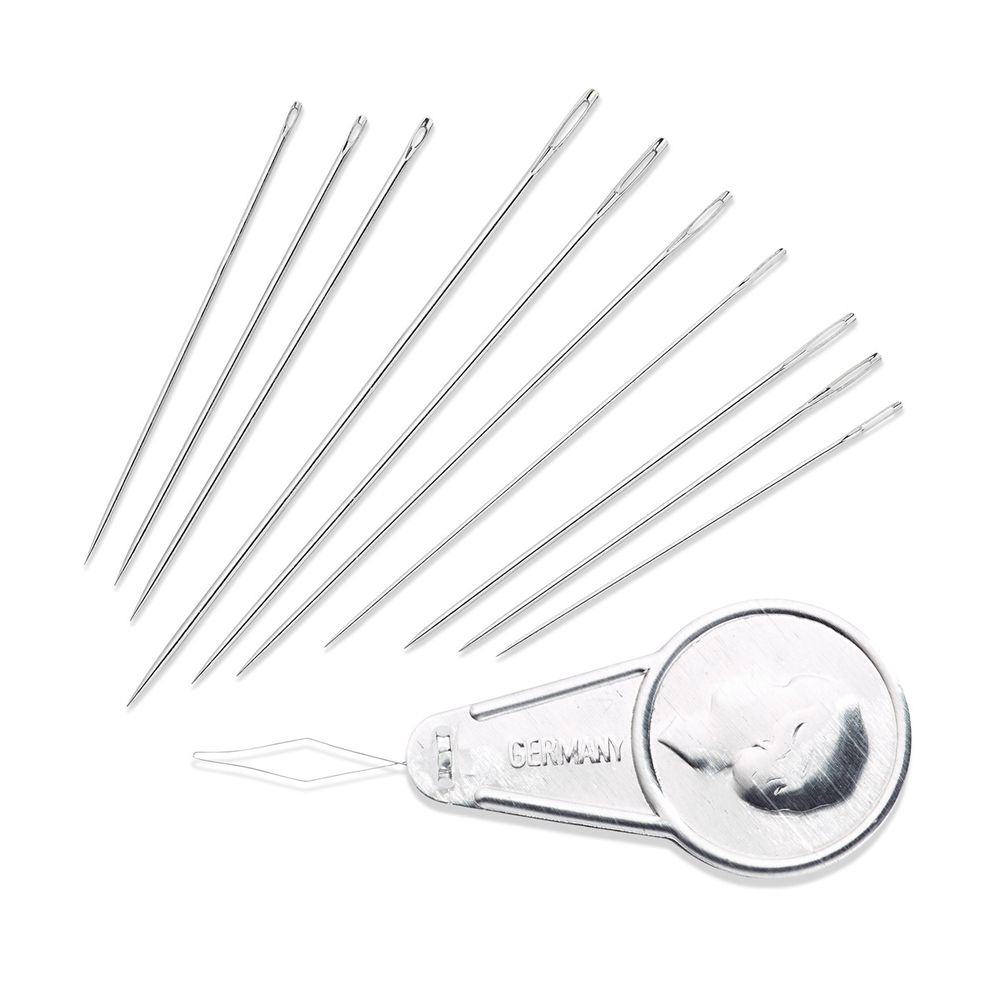 Иглы ручные для шитья, вышивки и штопки с нитевдевателем, 49 шт в, Prym