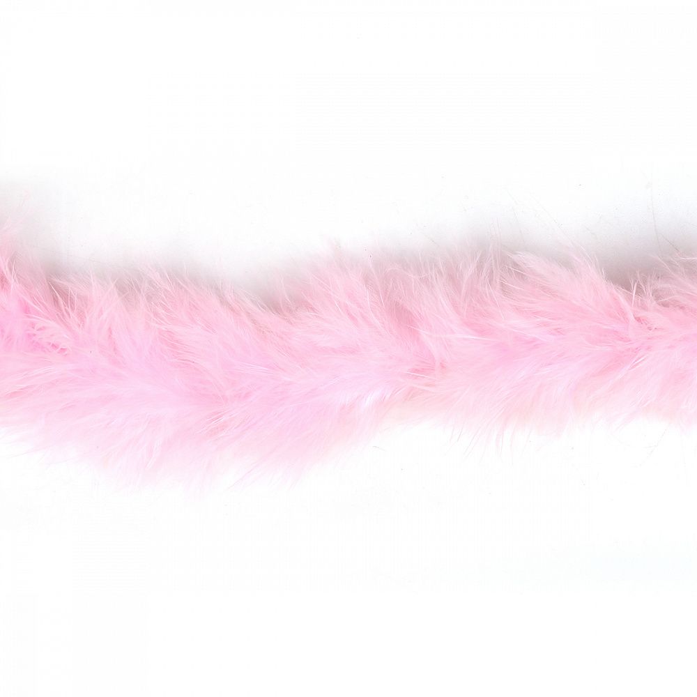 Боа из пуха 2 метра, 15±3г, розовый