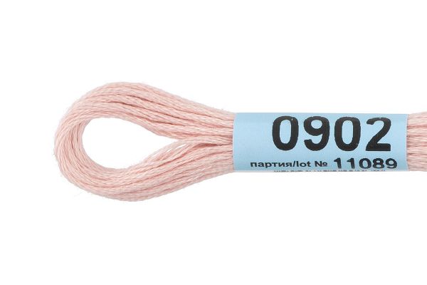 Мулине Gamma 100% хлопок, цв.0902 св.розовый, 24 мотка по 8 метров