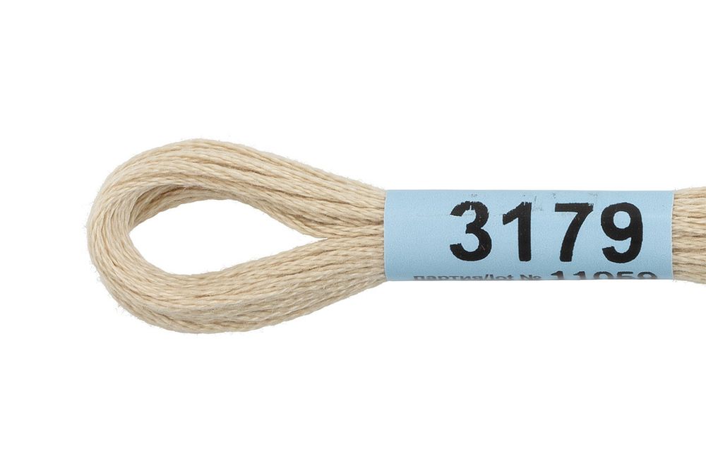 Мулине Gamma 100% хлопок, цв.3179 бежевый, 24 мотка по 8 метров