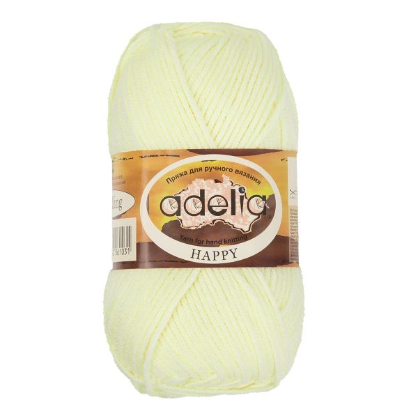 Пряжа Adelia Happy / уп.10 мот. по 50г, 128 м, 05 молочный