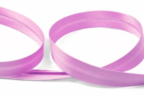 Косая бейка атласная 15 мм / 132±1 метра, 112 сиреневый, Gamma GK-15P