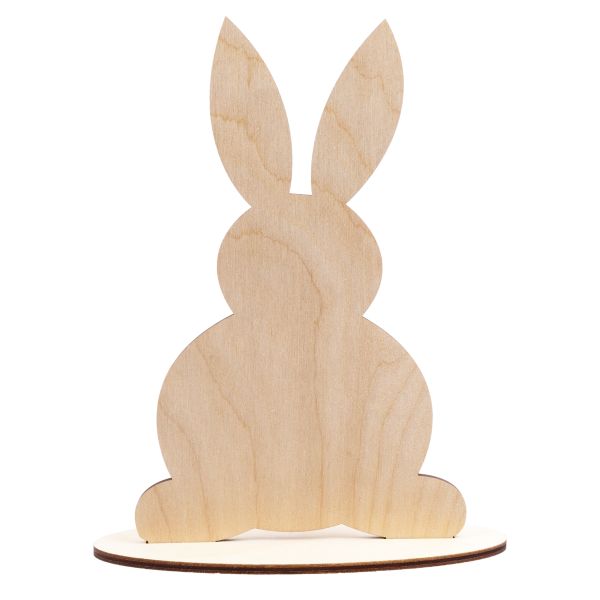 Заготовка из фанеры Заготовка на подставке 26х18.3х0.3 см, Заяц, Mr.Carving, БА-74