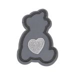 Термоаппликация светоотражающая Мишка с сердцем, 70х50 мм, LA424, 3 шт