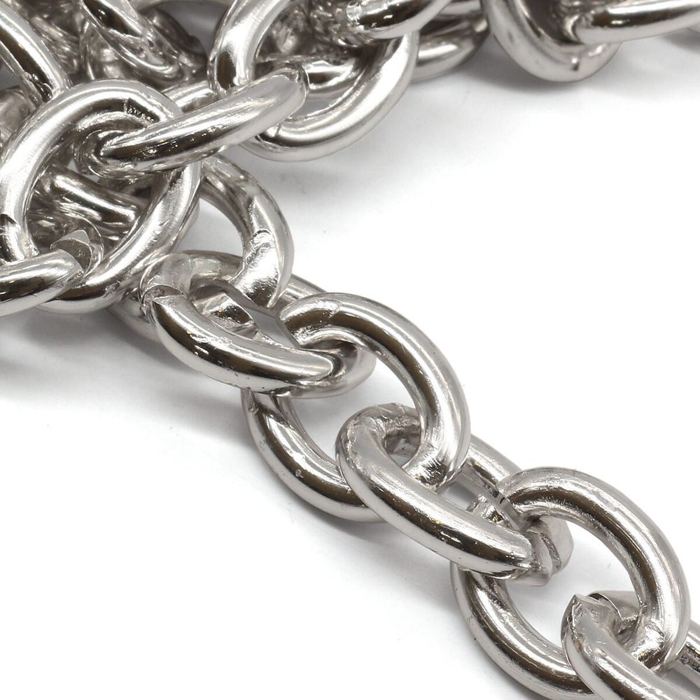 Цепь декоративная алюминий 14.7х11.7 мм, 10 метров, никель, K10356, SP7732491-2