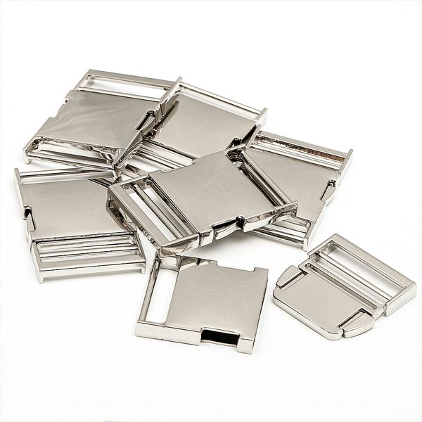 Фастекс (пряжка трезубец) металл 38 мм, 62x42 мм, никель, 6 шт