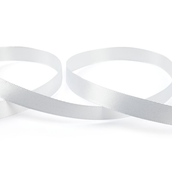 Лента атласная 1-сторонняя 12.0 мм / 33±2 метра, 001 белый, Blitz