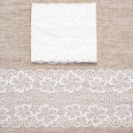 Кружево бельевое эластичное 185 мм / 3 метра (±4 см), белый LAEC-15459