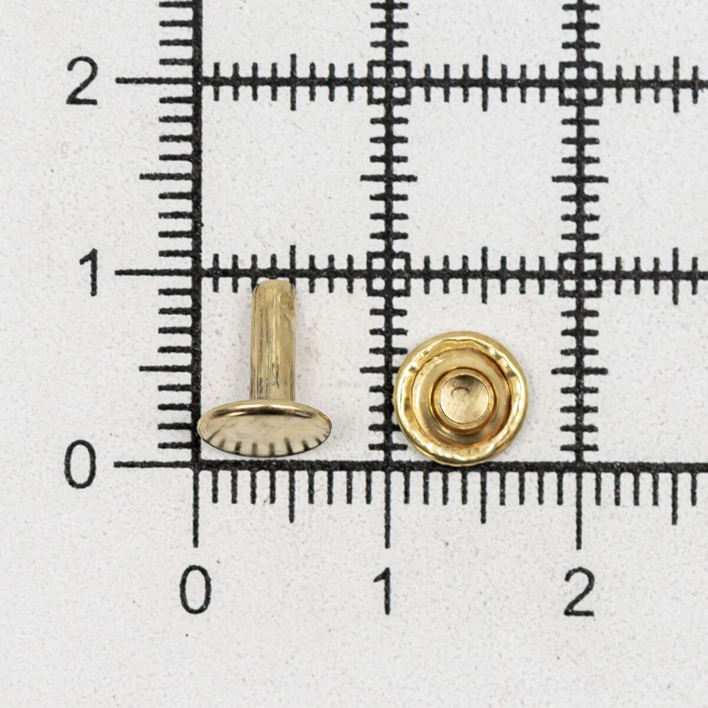 Хольнитены двухсторонние ⌀7 мм, h=6-7 мм, сталь, New Star №33, золото, уп≈2000 шт