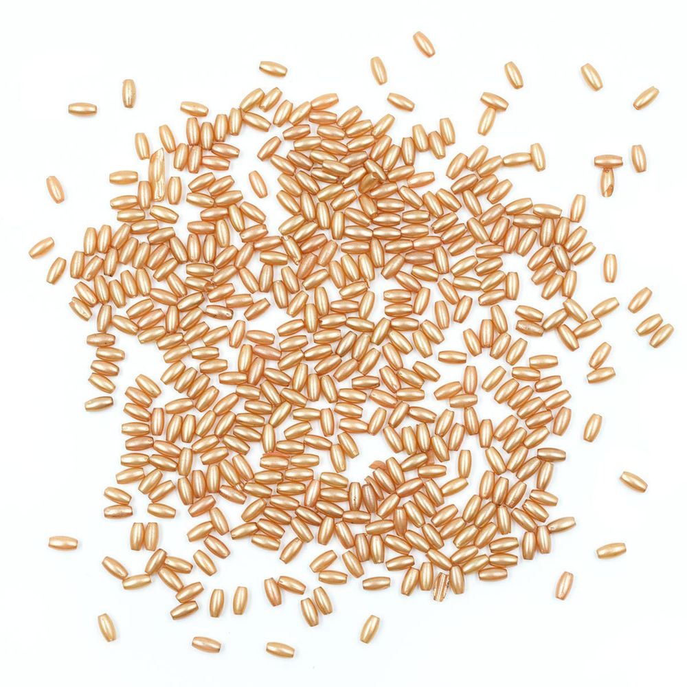 Бусины пластик (жемчуг) 3х6 мм, 15 г, Astra&Craft, J534 карамель