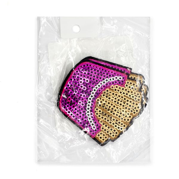 Термоаппликация вышитая с пайетками Фастфуд 5*5,5см (3 шт) (цветной) S1224