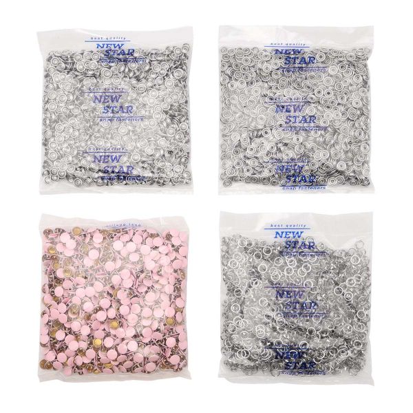 Кнопка рубашечная (джерси) закрытая ⌀9.5 мм, ≈1440 шт, МЕТАЛЛ, эмаль, 133 св.розовый матовый, NEW STAR