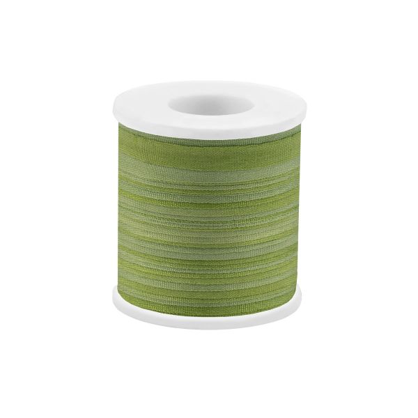 Лента (тесьма) шелковая 4.0 мм / 45.5±0.5 метров, M041 св.зеленый/зеленый, Gamma SRM-4