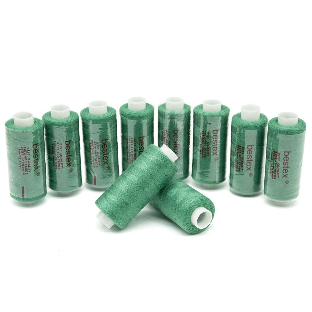 Нитки швейные бытовые Bestex 40/2, 365 м (400 ярд) / 10 кат., 133 светлый малахит