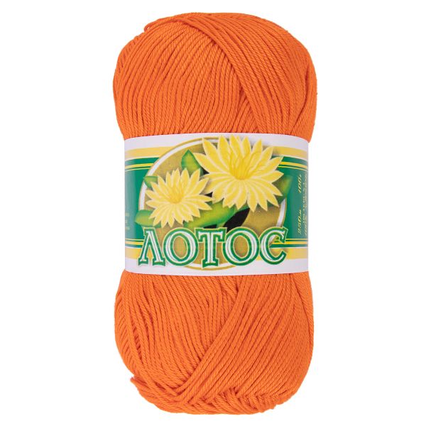 Пряжа ПНК им.Кирова Лотос / уп.8 мот. по 100 г, 250 м, 0710 оранжевый