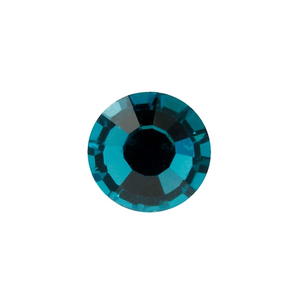 Стразы клеевые стекло 2.4 мм, 144 шт, SS08 св.изумрудный (blue zircon 60230), Preciosa 438-11-612 i