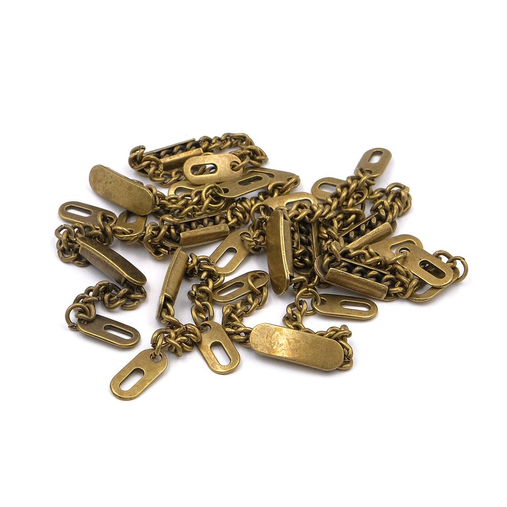 Вешалка-цепочка для одежды 102х8 мм, металл, бронза, 10 шт, ГНУ360