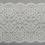 Кружево бельевое эластичное 185 мм / 25 м, 245, цв.004 сумрачно-белый, Kruzhevo
