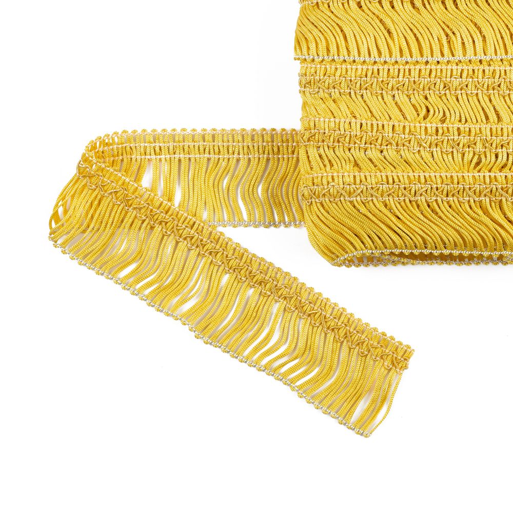 Бахрома отделочная 35.0 мм / 16 метров, 003 желтый, Gamma А-08