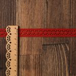 Кружево вязаное (тесьма) 15 мм / 10 метров, диз. 293, цв.31 красный, Kruzhevo