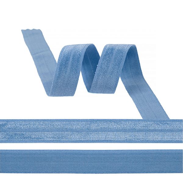 Резинка бельевая (окантовочная) блестящая 15.0 мм / 50 метров, Б.280S, S280 серо-голубой