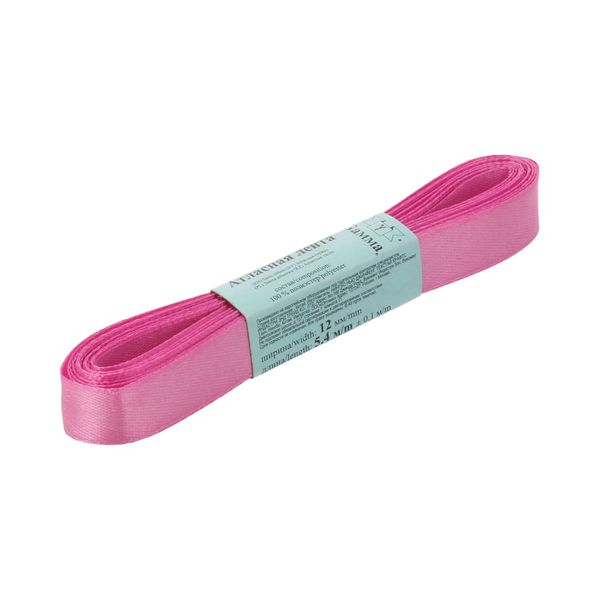 Лента атласная 1-сторонняя 12.0 мм / 10 шт по 5.4 метра, №131 бл.лиловый, Gamma AL-12P