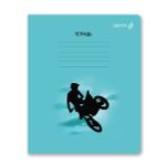 Тетрадь ученическая школьная, A5 18 л. на скобе 65 г/м², белизна 100% 20 шт клетка, 01416 В движении, Светоч Т75