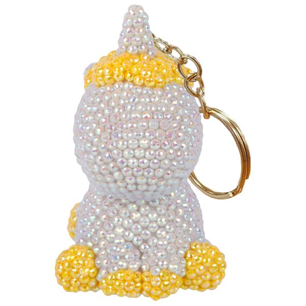 Кристальная (алмазная) мозаика Фрея ALVF-006, брелок, Серебристая единорожка, 5х8 см