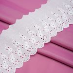 Кружево шитьё х/б 117 мм / 3.4 метра, цвет неотбеленный