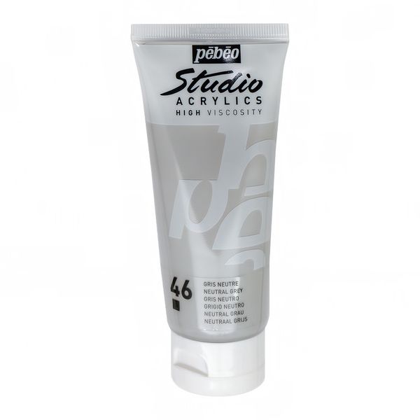 Краска акриловая Acrylics 100 мл, 831-046 серый нейтральный, Pebeo