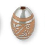 Бусины акрил 20х13 мм, 3 шт, №06 персиковый, Zlatka BLM-03