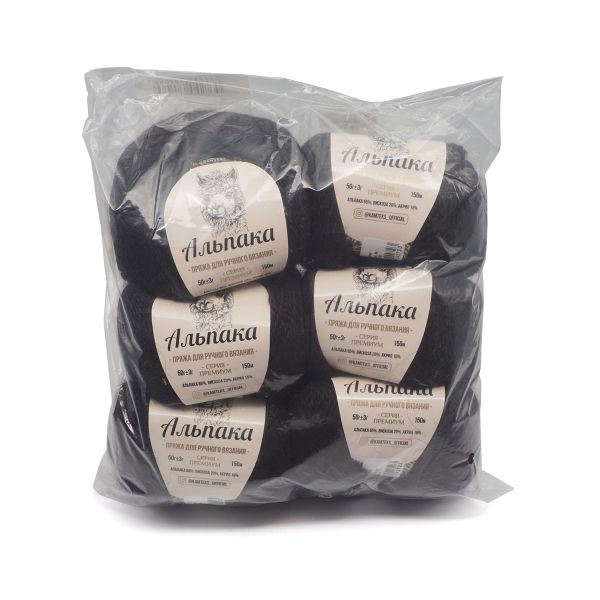 Пряжа Камтекс Альпака / уп.6 мот. по 50 г, 150 м, 268 темный шоколад