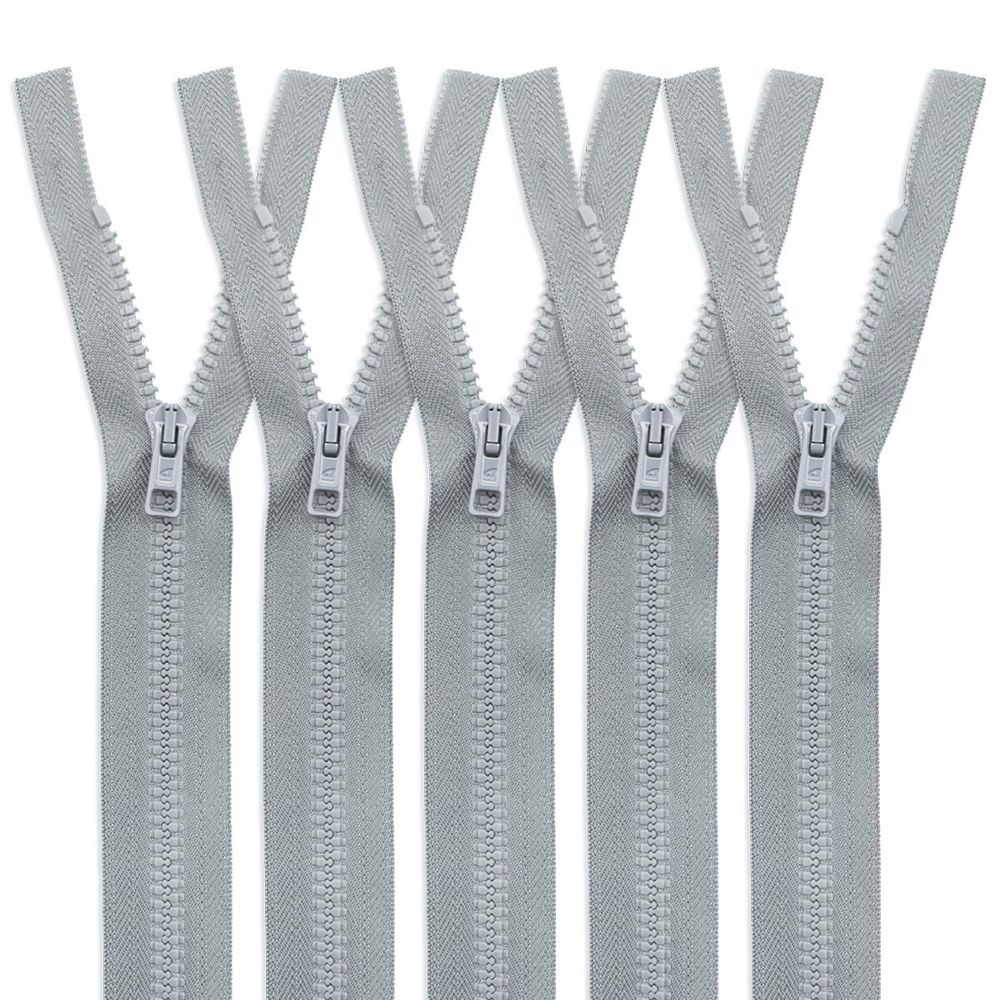 Молния трактор Arta Т6 (6 мм) 1 зам., разъем., 75 см, цв. 074 серый, уп.5 шт