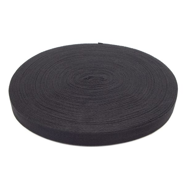 Тесьма (лента) киперная п/э+виск. 22 мм / 50 метров, 07-1019 (10 черный)