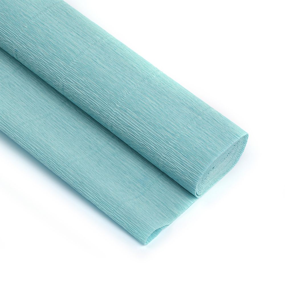 Гофрированная бумага (креповая) 50см, 2,5м, 180г/м², цв. 020/Е3 голубой