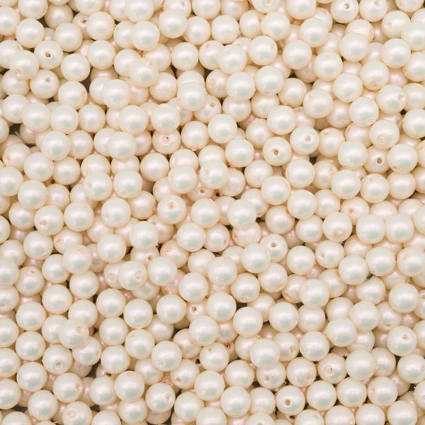 Бусины пластик под жемчуг ⌀8 мм, 500 г, с покрытием АВ, 15 белый, 7734295
