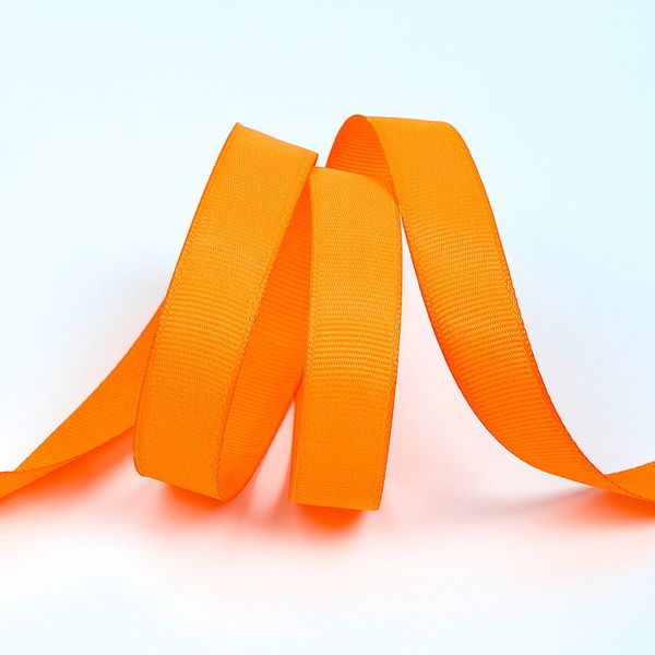Лента репсовая (в рубчик) 15.0 мм, 668 оранжевый, уп. 27,4м